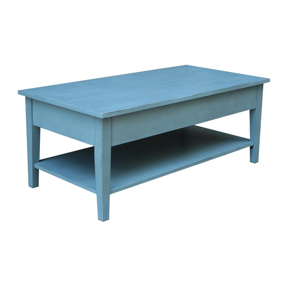 Spencer Coffee Table in Antique rubbed ocean blue