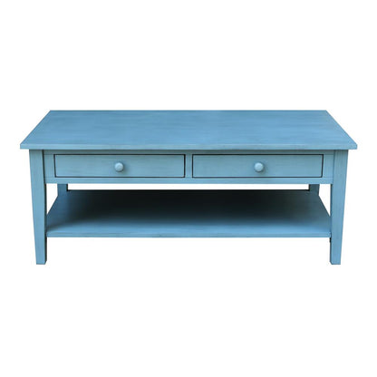 Spencer Coffee Table in Antique rubbed ocean blue