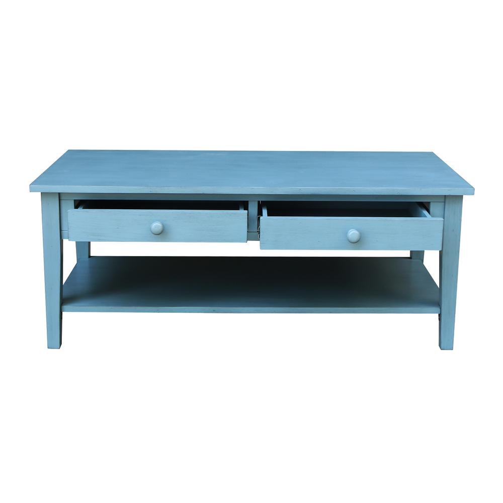 Spencer Coffee Table in Antique rubbed ocean blue