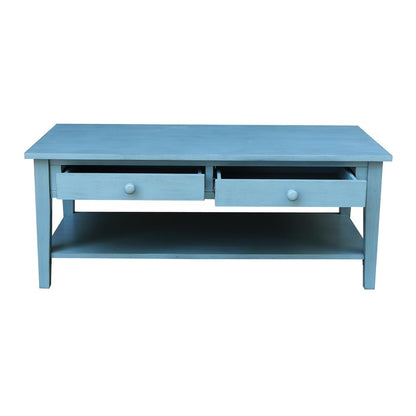 Spencer Coffee Table in Antique rubbed ocean blue