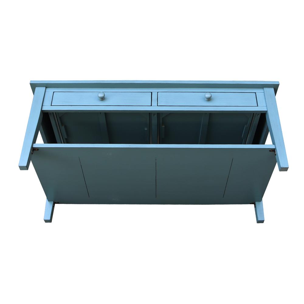 Spencer Coffee Table in Antique rubbed ocean blue