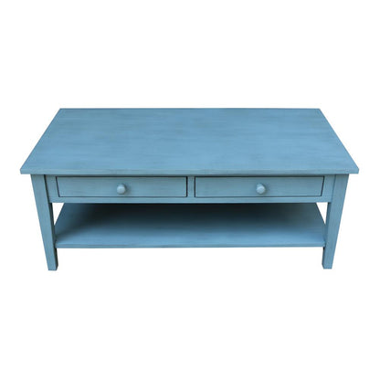 Spencer Coffee Table in Antique rubbed ocean blue