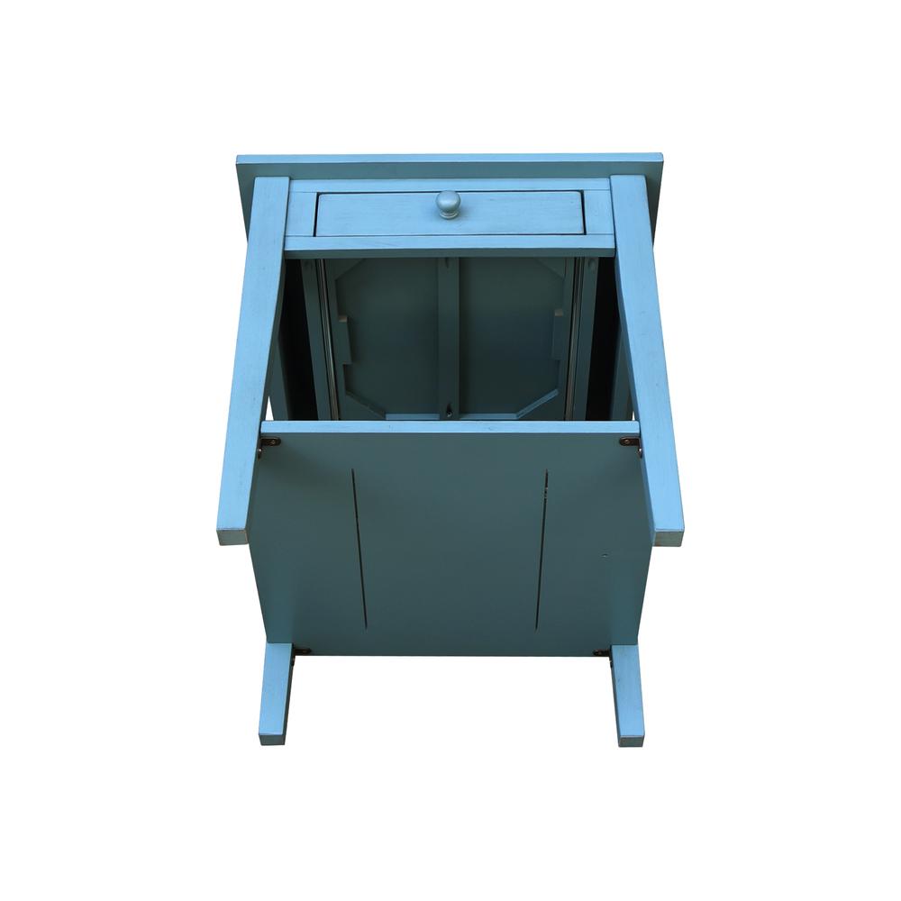 Spencer End Table in Antique rubbed ocean blue