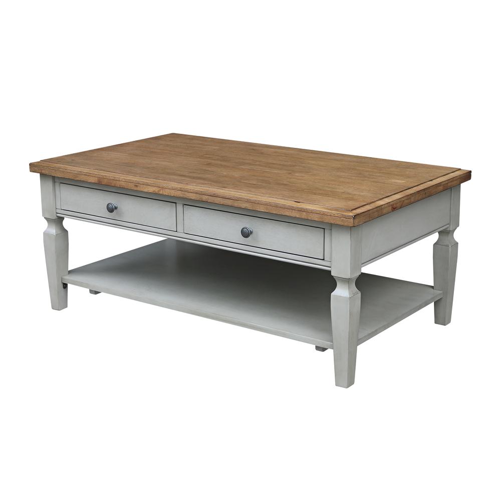 Vista Coffee Table, Hickory/Stone Finish, Hickory/Stone