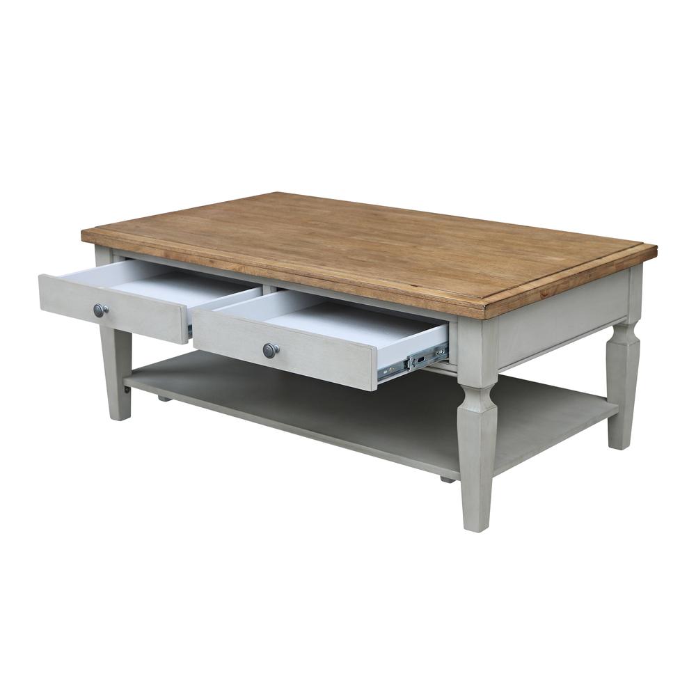 Vista Coffee Table, Hickory/Stone Finish, Hickory/Stone