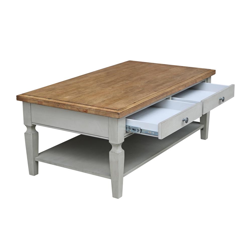 Vista Coffee Table, Hickory/Stone Finish, Hickory/Stone