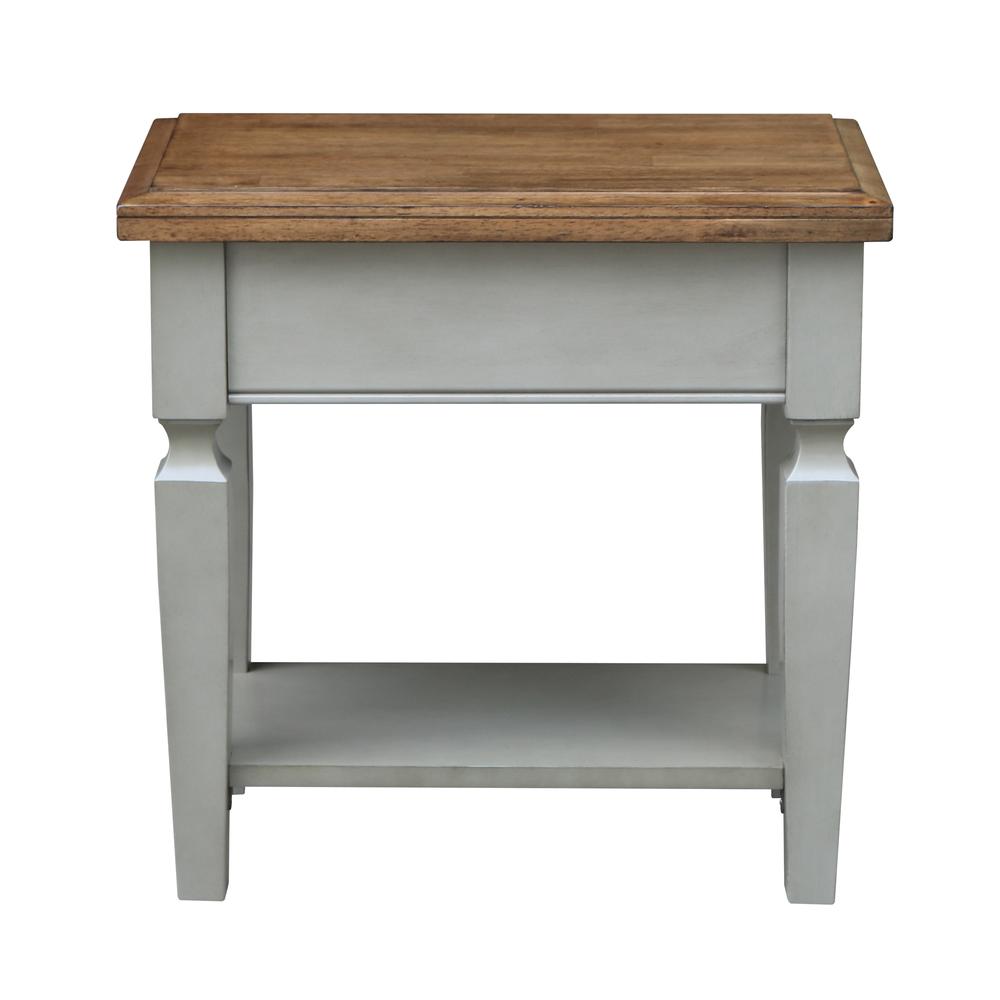 Vista End Table, Hickory/Stone Finish, Hickory/Stone
