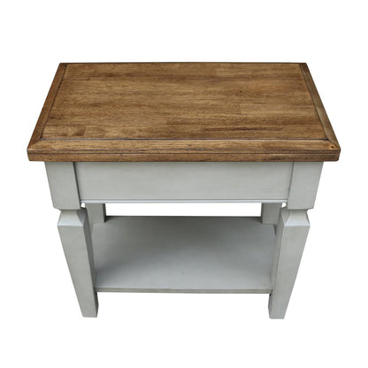 Vista End Table, Hickory/Stone Finish, Hickory/Stone