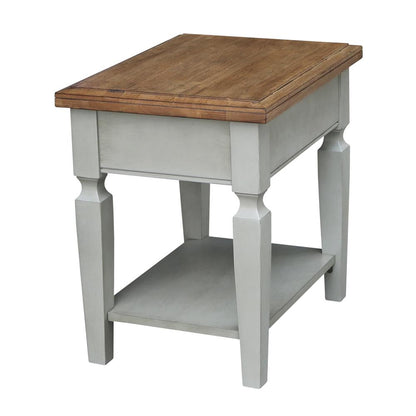 Vista End Table, Hickory/Stone Finish, Hickory/Stone