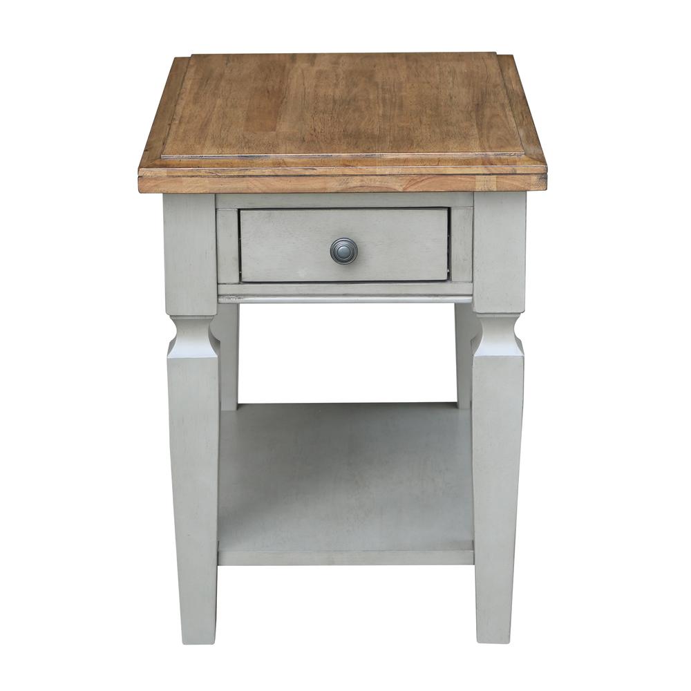 Vista End Table, Hickory/Stone Finish, Hickory/Stone