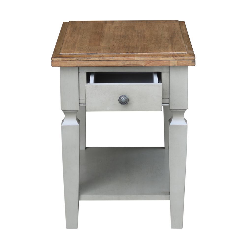 Vista End Table, Hickory/Stone Finish, Hickory/Stone