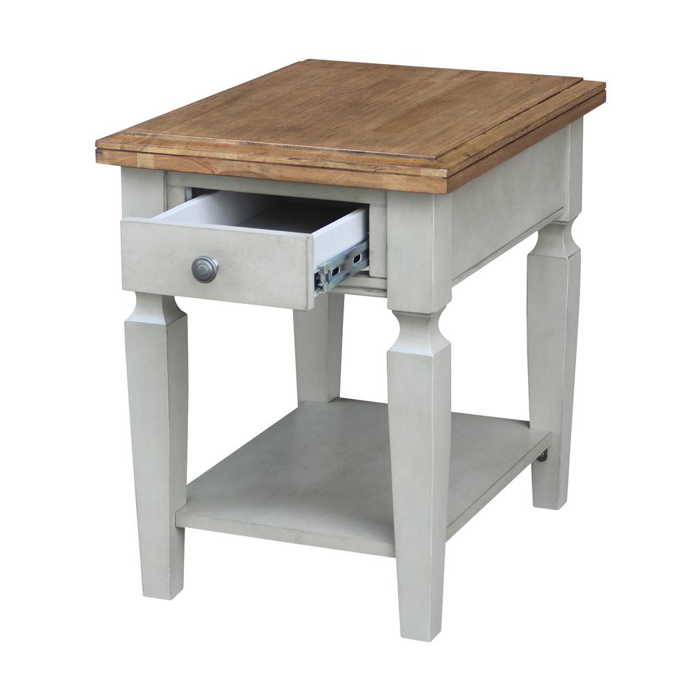 Vista End Table, Hickory/Stone Finish, Hickory/Stone