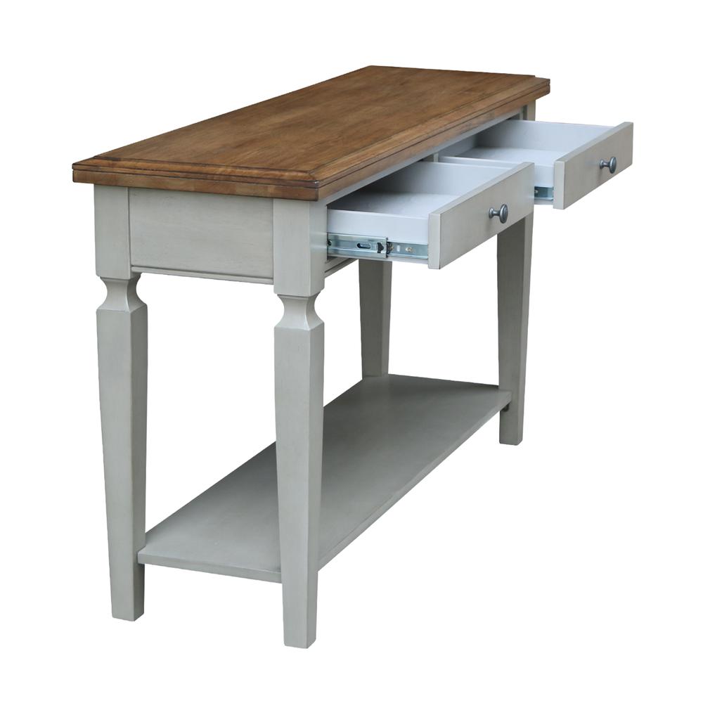 Vista Console/Sofa Table, Hickory/Stone Finish, Hickory/Stone