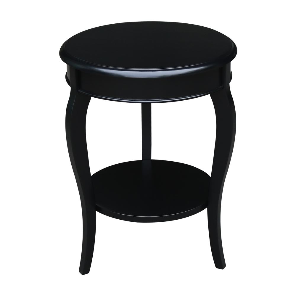 Cambria Round End Table, Black