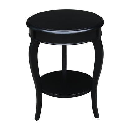 Cambria Round End Table, Black