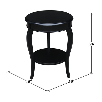 Cambria Round End Table, Black