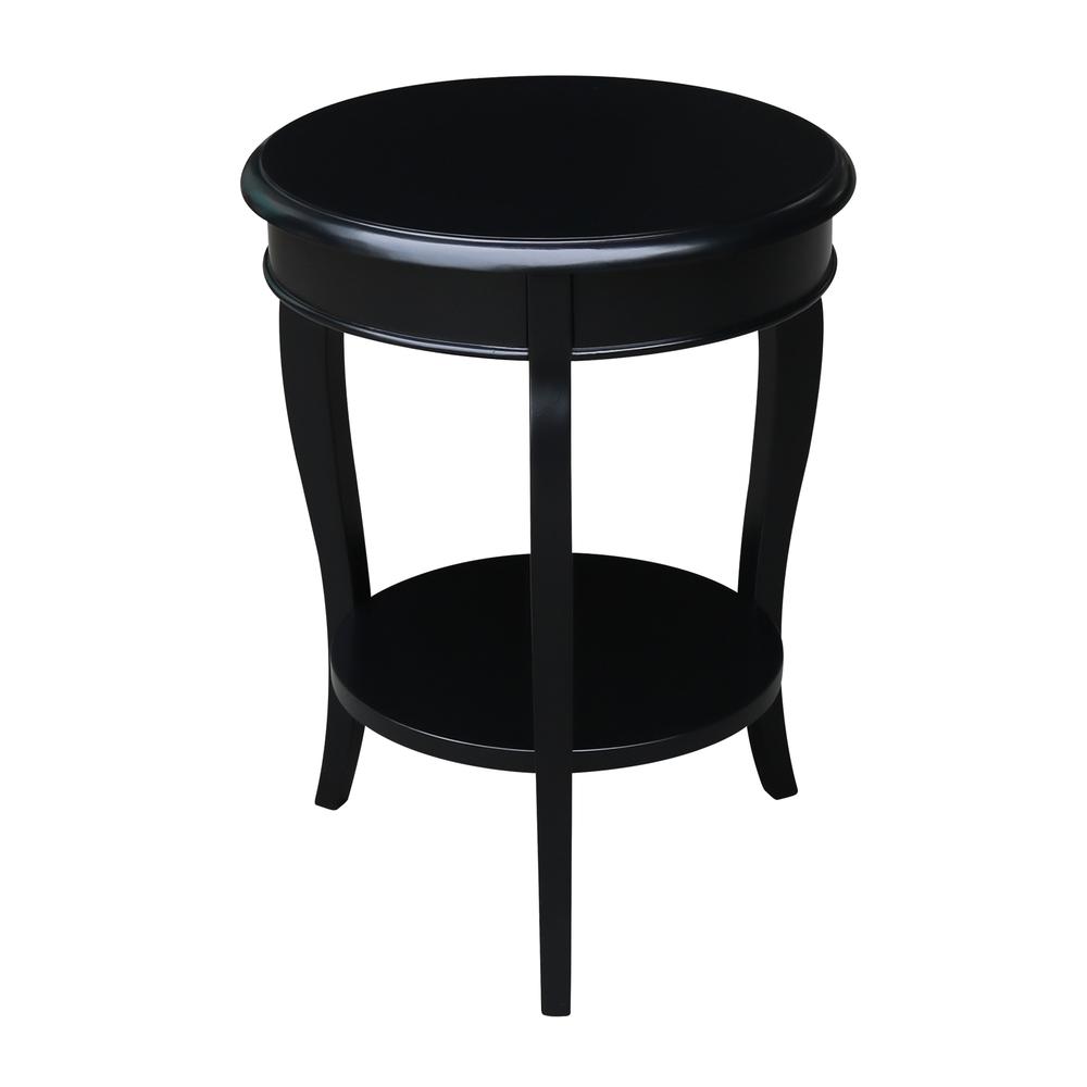 Cambria Round End Table, Black