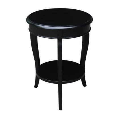 Cambria Round End Table, Black