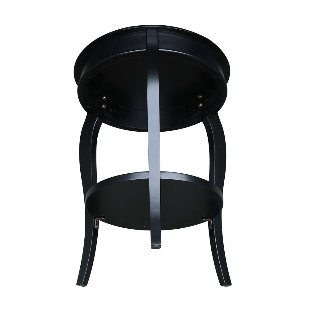 Cambria Round End Table, Black