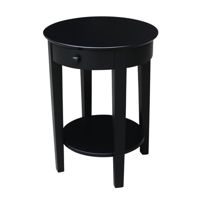 Phillips Accent Table with Drawer, Black