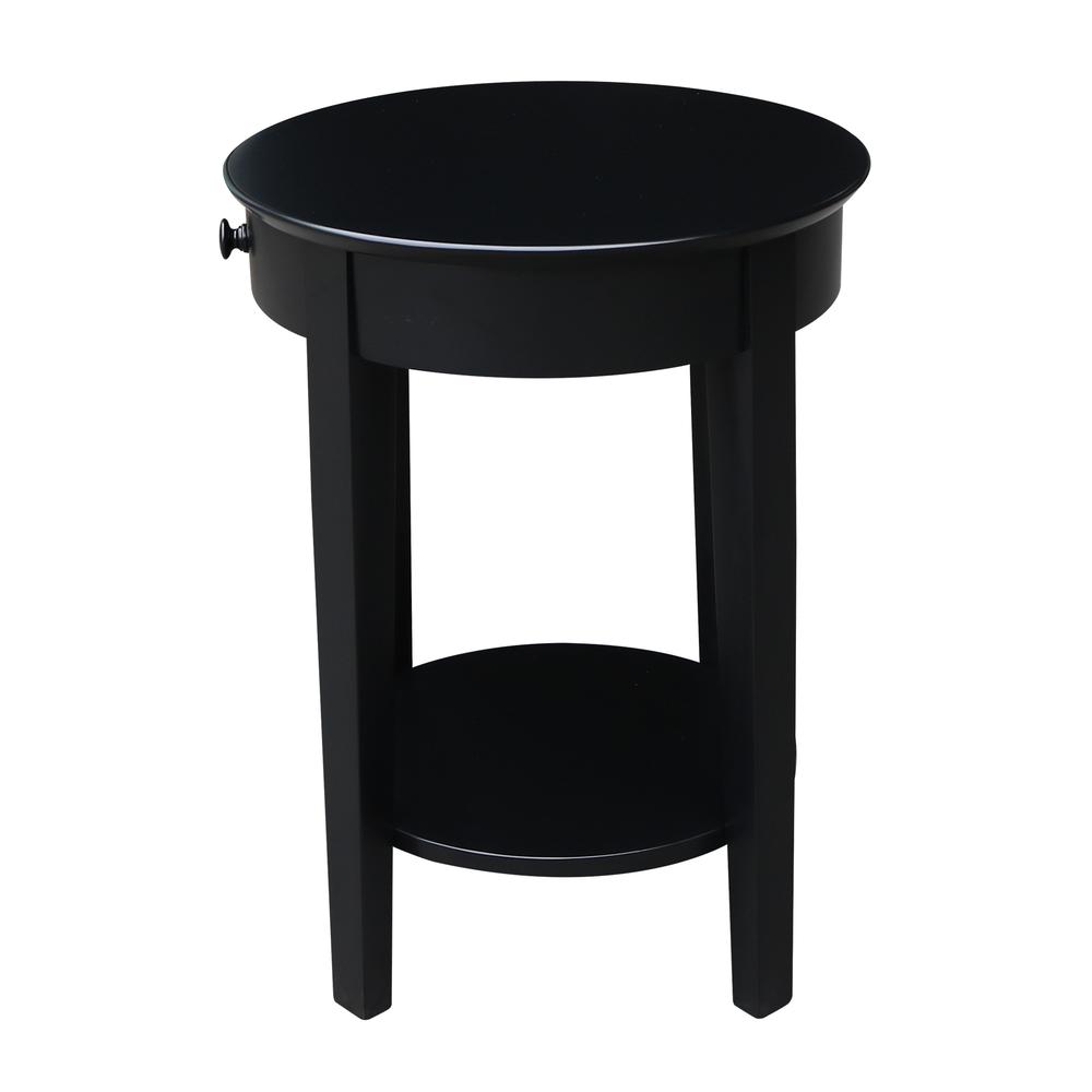 Phillips Accent Table with Drawer, Black