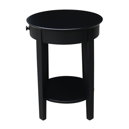 Phillips Accent Table with Drawer, Black