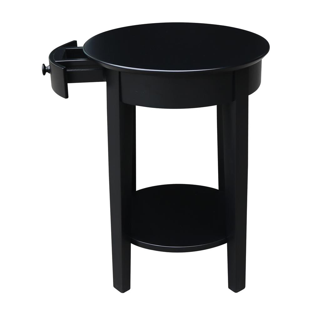 Phillips Accent Table with Drawer, Black