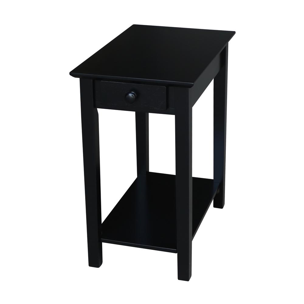 Narrow End Table, Black