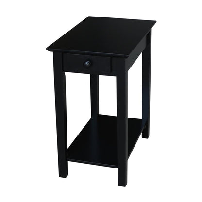 Narrow End Table, Black