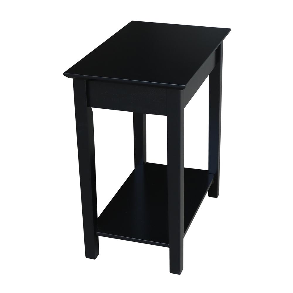 Narrow End Table, Black
