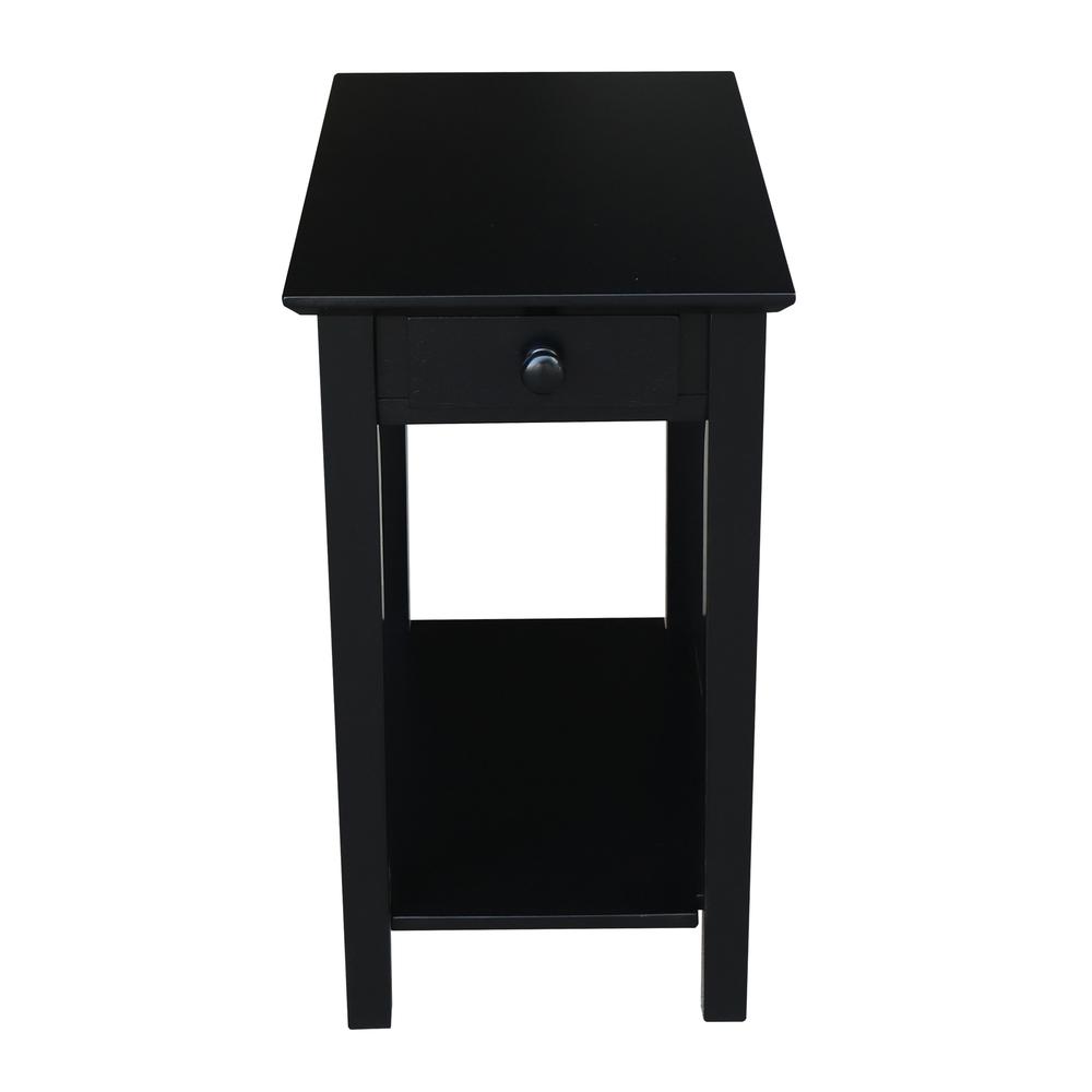 Narrow End Table, Black