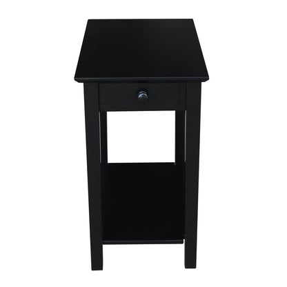 Narrow End Table, Black