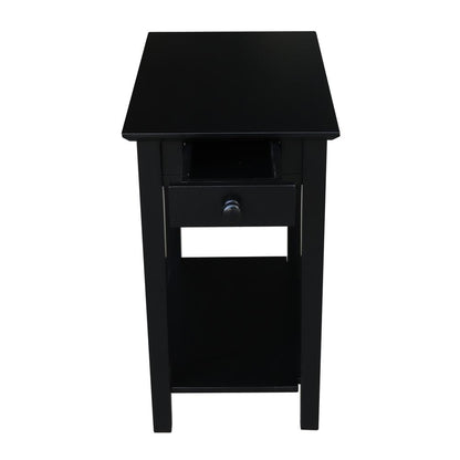 Narrow End Table, Black