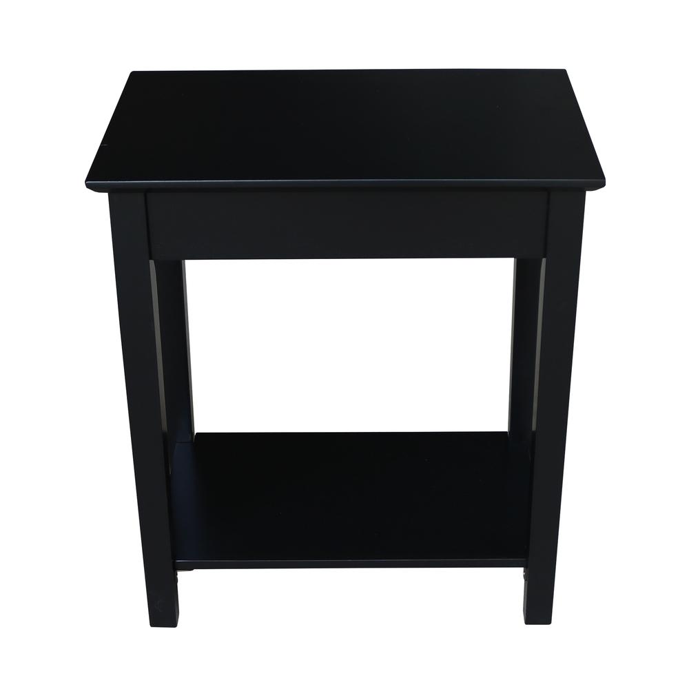Narrow End Table, Black