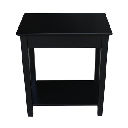 Narrow End Table, Black