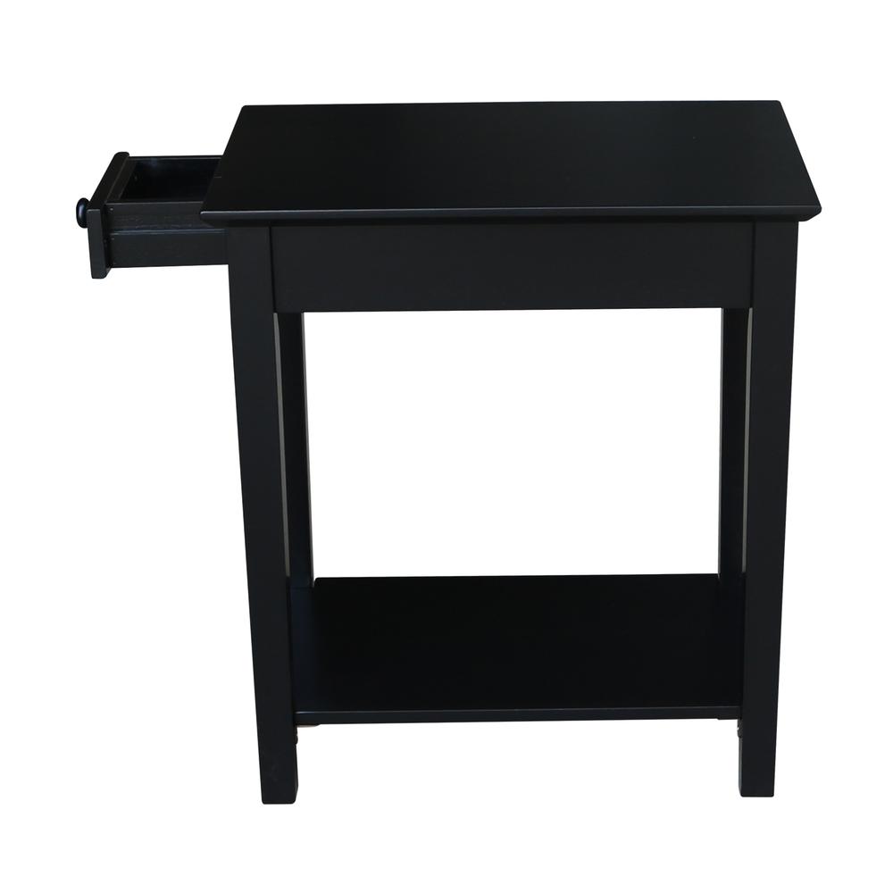 Narrow End Table, Black