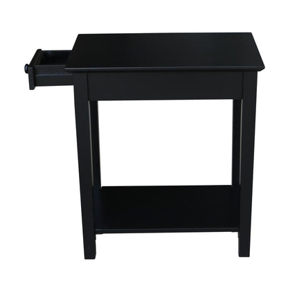 Narrow End Table, Black