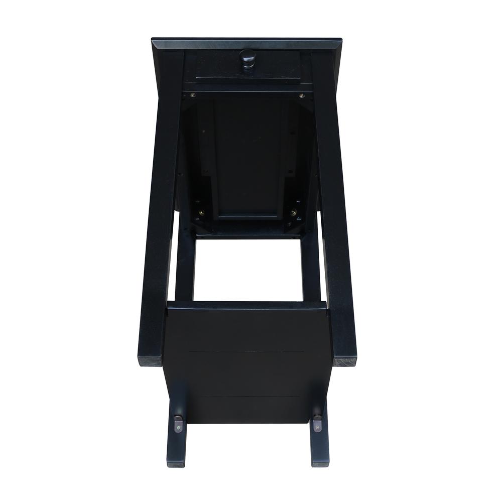 Narrow End Table, Black