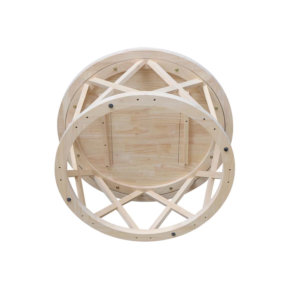 Round Ceylon Coffee Table, Unfinished