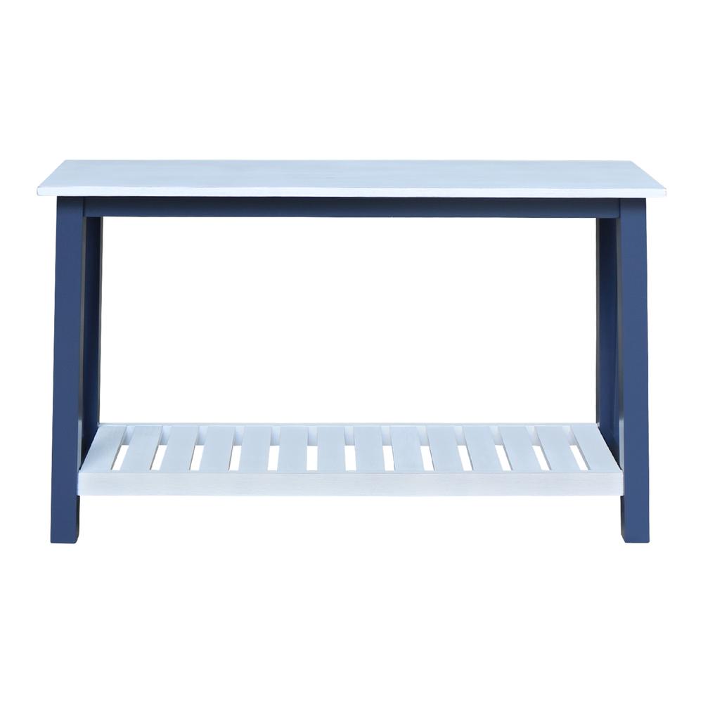 Surrey Console/Sofa Table, Blue/antiqued chalk