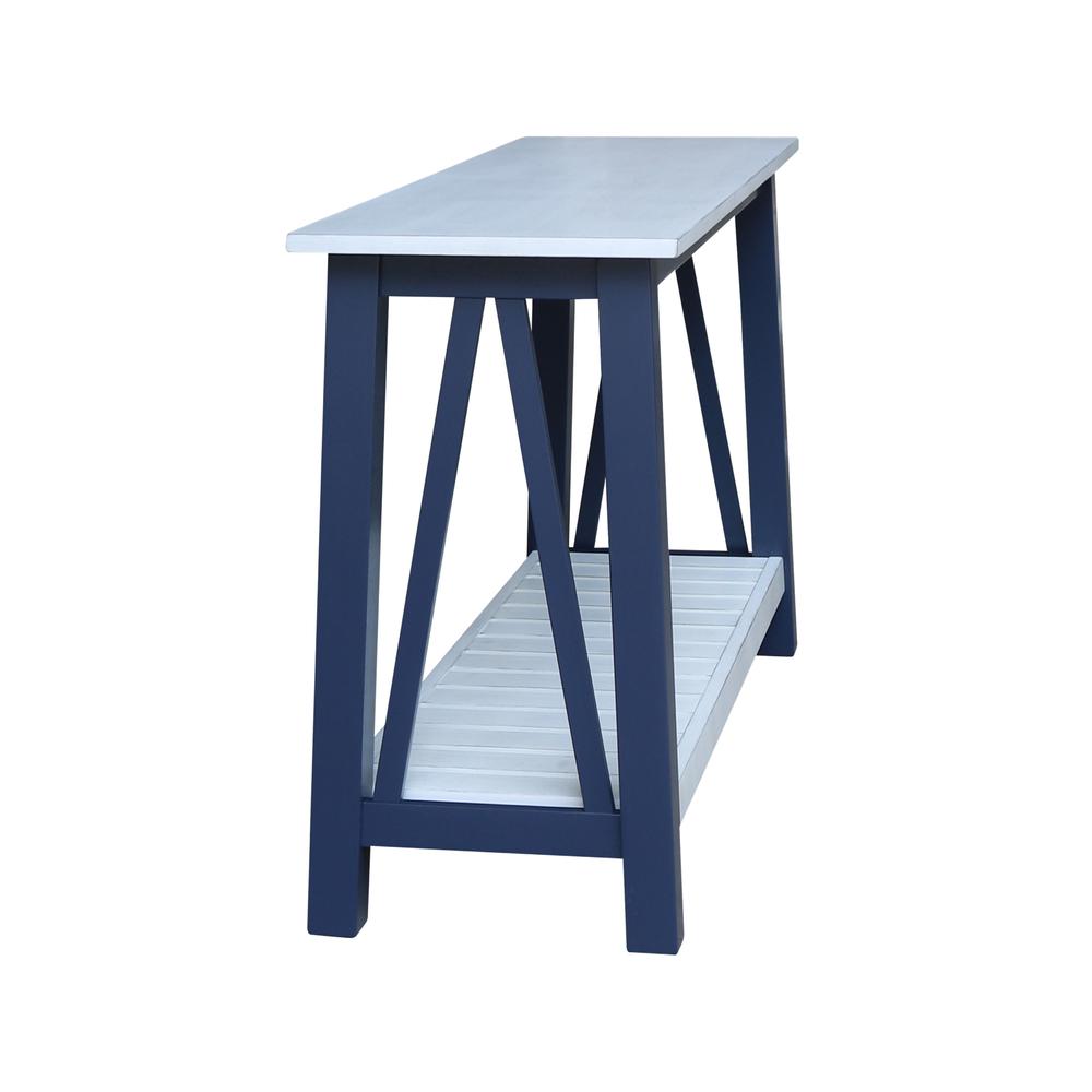 Surrey Console/Sofa Table, Blue/antiqued chalk