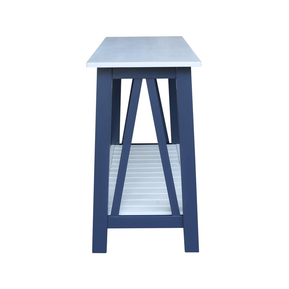 Surrey Console/Sofa Table, Blue/antiqued chalk
