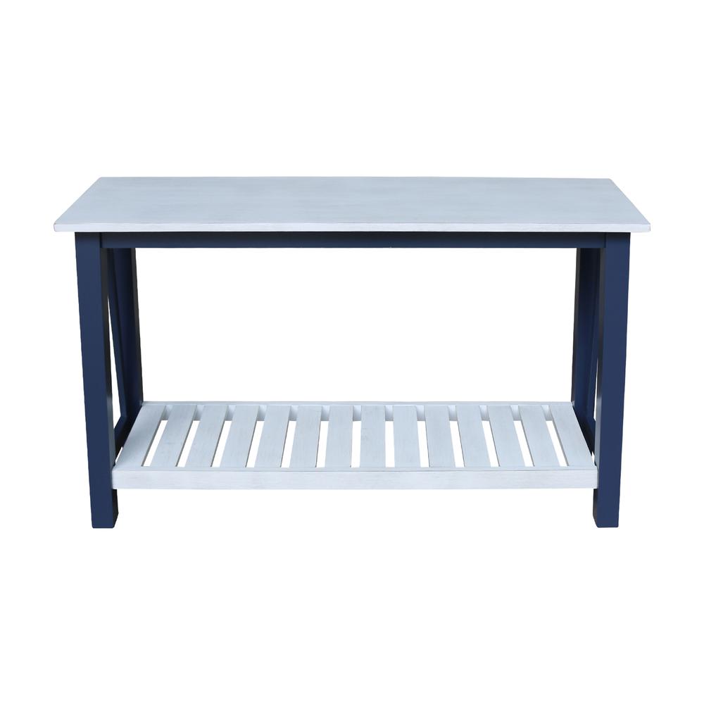 Surrey Console/Sofa Table, Blue/antiqued chalk