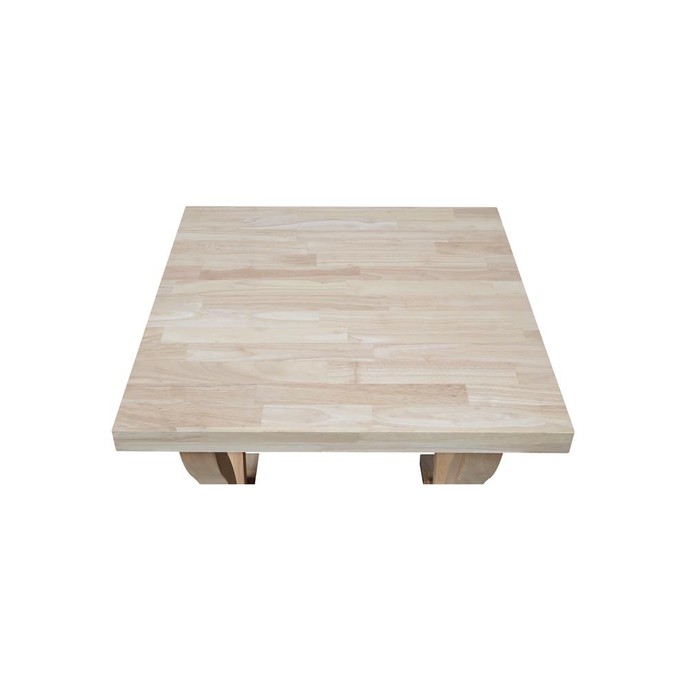 LaCasa Solid Wood End Table - Unfinished