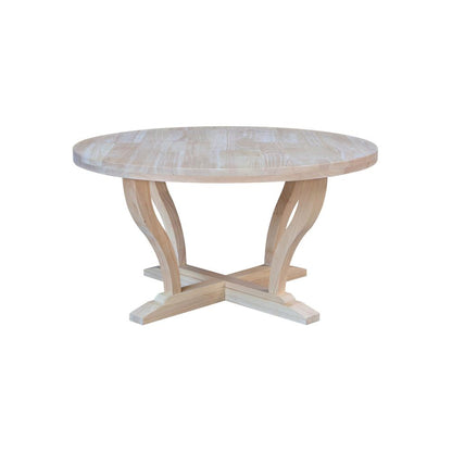 LaCasa Solid Wood Round Coffee Table - Unfinished