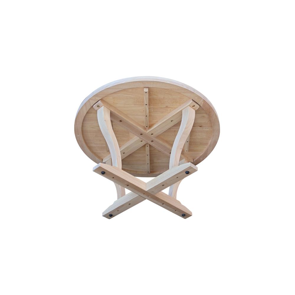 LaCasa Solid Wood Round Coffee Table - Unfinished