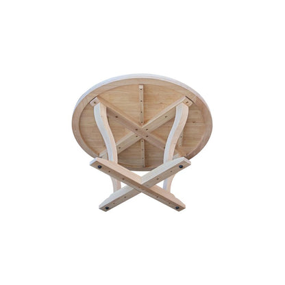 LaCasa Solid Wood Round Coffee Table - Unfinished