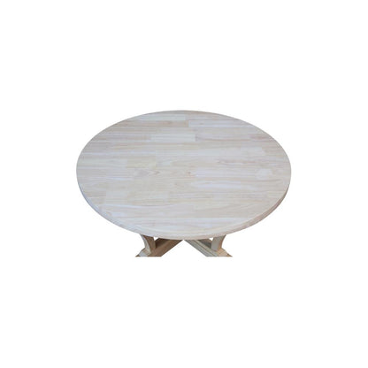 LaCasa Solid Wood Round Coffee Table - Unfinished