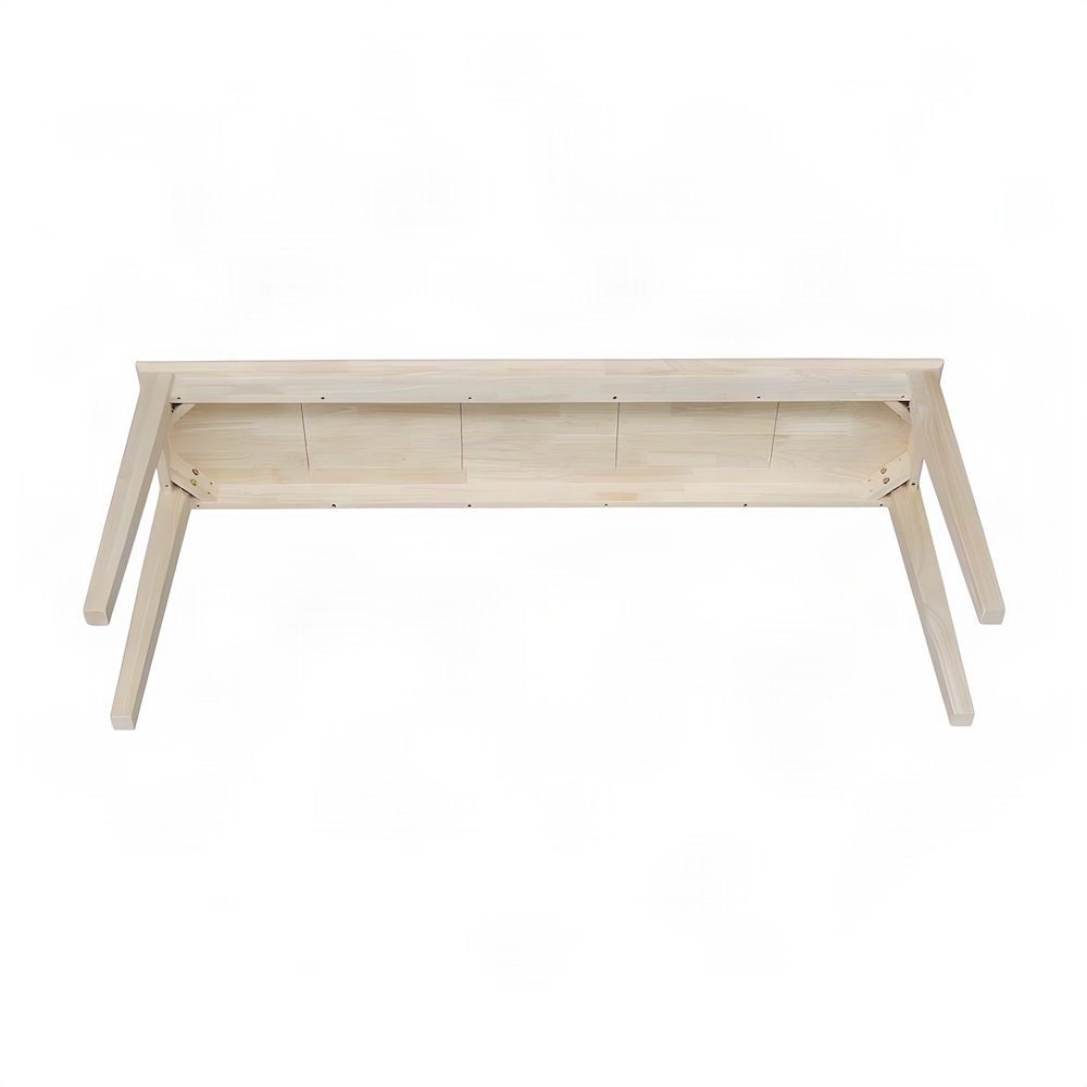 Shaker Hardwood Entryway Table, Narrow Sofa Table Wood, Unfinished