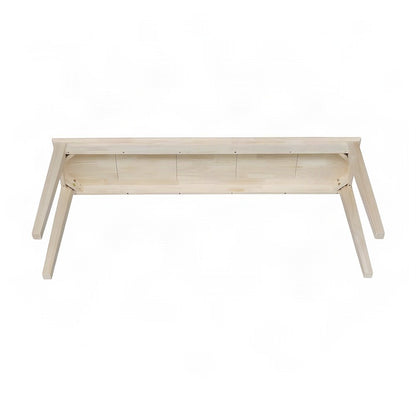 Shaker Hardwood Entryway Table, Narrow Sofa Table Wood, Unfinished